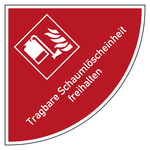 Tür Bodenmarkierung Brandschutzzeichen Tragbare Schaumlösch-Einheit freihalten