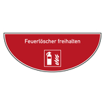 Tür-Bodenmarkierung Brandschutzzeichen Feuerlöscher freihalten Folie selbstklebend R9 750 x 300 mm Einzeletikett