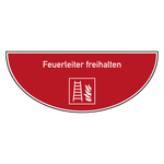 Tür-Bodenmarkierung Brandschutzzeichen Feuerleiter freihalten