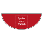 Tür-Bodenmarkierung Brandschutzzeichen mit Wunschsymbol und Wunschtext