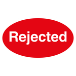 Qualitätskennzeichen Rejected Rot Oval