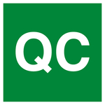 Qualitätskennzeichen QC Grün Quadratisch