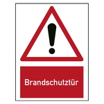 Brandschutzzeichen Brandschutztür Achtung