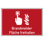 Bodenmarkierung Brandschutzzeichen Brandmelder Fläche freihalten