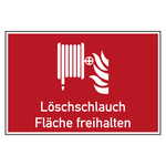 Bodenmarkierung Brandschutzzeichen Löschschlauch Fläche freihalten