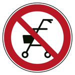 Bodenmarkierung Verbotszeichen Rollator abstellen verboten