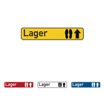 Bodenmarkierung Wegweiser Lager in verschiedenen Ausführungen