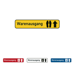 Bodenmarkierung Wegweiser Warenausgang in verschiedenen Ausführungen
