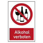 Verbotszeichen Alkohol verboten Kombischild