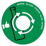 CEP Papierkorb Deckel - &Oslash; 380 mm, gr&uuml;n f&uuml;r Glas
