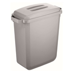 DURABLE Abfallbehälter DURABIN ECO 60L + Deckel - grau, recycelt