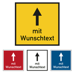 Bodenmarkierung Wegweiser mit Wunschtext quadratisch in verschiedenen Ausführungen