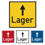Bodenmarkierung Wegweiser Lager quadratisch in verschiedenen Ausführungen
