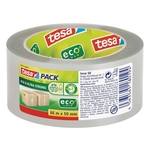 TESA Packband tesapack® Eco & Ultra Strong ecoLogo® - PET, 50 mm x 66 m, transparent