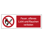 Bodenmarkierung Verbotsschild Feuer, offenes Licht und Rauchen verboten