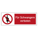 Kombischild Verbotszeichen Für Schwangere verboten