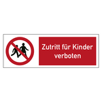Kombischild Verbotszeichen Zutritt für Kinder verboten