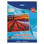 STYLEX Aquarellblock - A4, 185 g/qm, 24 Blatt
