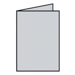 RÖSSLER Briefkarte Paperado - A6, 220 g/qm, doppelt, hoch, eisgrau gerippt