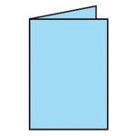 RÖSSLER Briefkarte Paperado - A6, 220 g/qm, doppelt, hoch, aqua gerippt