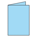 RÖSSLER Briefkarte Paperado - A5, 220 g/qm, doppelt, hoch, aqua gerippt