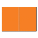 RÖSSLER Briefkarte Paperado - A6, 220 g/qm, doppelt, hoch, planliegend, orange gerippt