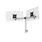 DURABLE Monitorwandhalter mit Arm für 2 Monitore - silber, Tischklemme