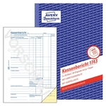 AVERY ZWECKFORM 1743 Kassenbuch Bericht A5 2x40Blatt SD blau