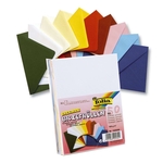 FOLIA Briefumschlag - C 6, 10 Farben sortiert,  120 g/qm, 50 Stück