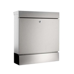 BURG-WÄCHTER Briefkasten Seattle + Box 3848 Ni - 364 x 405 x 110 mm, silber, Edelstahl