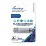 MEDIARANGE USB Stick 3.0 - 128 GB, Kombo-Stick mit USB Type-C Stecker, silber