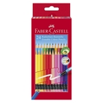 FABER CASTELL Farbstifte mit Radierer - 24 Farben sortiert