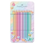 FABER CASTELL Buntstifte Sparkle Pastell - 12er Metalletui, sortiert