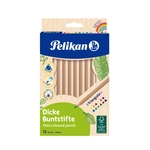 PELIKAN Farbstifte Natur - dick, 12er Pack