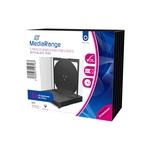 MEDIARANGE CD-Leerhülle für 2 Discs, 10.4mm, schwarzes Tray, 5er Pack