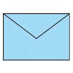 RÖSSLER Briefhülle Paperado - C6, 100 g/qm, aqua gerippt, Seidenfutter