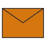 RÖSSLER Briefhülle Paperado - C7, 100 g/qm, orange gerippt, Seidenfutter