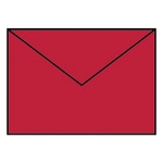 RÖSSLER Briefhülle Paperado - B6, 100 g/qm, rot gerippt, Seidenfutter