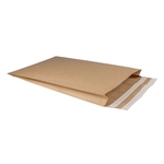 PACKN POST Faltentaschen - 440+100x590+80 mm, Spitzboden, o. Fenster, 150 Stück, braun