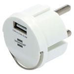 BRENNENSTUHL USB-Steckdosenadapter, USB-A Ladebuchse 2,4 A, max. 12,0 W, weiß