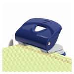 Q-CONNECT Locher, 20 Blatt, blau/grau