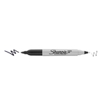 SHARPIE Permanentmarker Twin Tip - 1 + 0,5 mm, schwarz