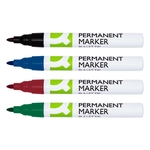 Q-CONNECT Permanentmarker - Rundspitze, ca. 2 - 3 mm, 4er-Set sortiert