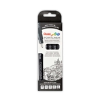 PENTEL Permanent Fineliner S20P-5 pigmentierter Tinte, 5 Stück sortiert, schwarz