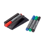 SIGEL Board-Eraser + 4 Board-Marker schwarz, rot, grün, blau