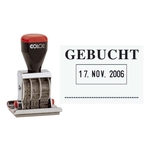 COLOP Datum-Plattenstempel - GEBUCHT + 4 mm Datum
