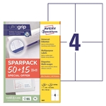 AVERY ZWECKFORM 6601 Universal-Etiketten ultragrip - 105 x 148 mm, weiß, 260 Etiketten, permanent
