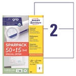 AVERY ZWECKFORM 6604 Universal-Etiketten ultragrip - 210 x 148 mm, weiß, 130 Etiketten, permanent