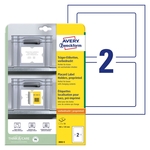 AVERY ZWECKFORM 8002-5 Träger-Etiketten - 160 x 120 mm, weiß/hellgrau, 10 Etiketten, permanent