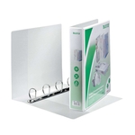 LEITZ Ringbuch Präsentation, mit Taschen, A4, PP, 4 Ringe, 40 mm, weiss